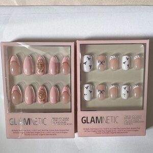 Glamnetic Press-On Nail Sets - Pink & Nude Floral Designs